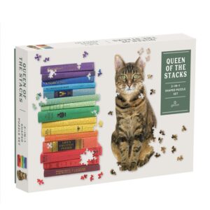 Galison Puzzle Queen of the Stacks 2-in-1 Set
