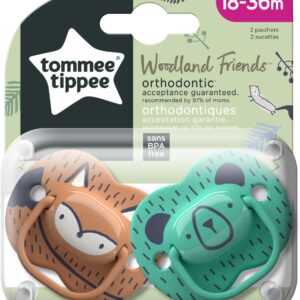 Tommee  18-36M 2PK Soother WOODLAND