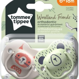 Tommee 6-18M 2PK Soother WOODLAND