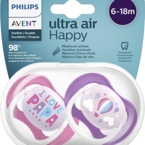 Philips Avent Ultra Air Pacifier for 6-18m Orthodontic & BPA-Free 2 pcs